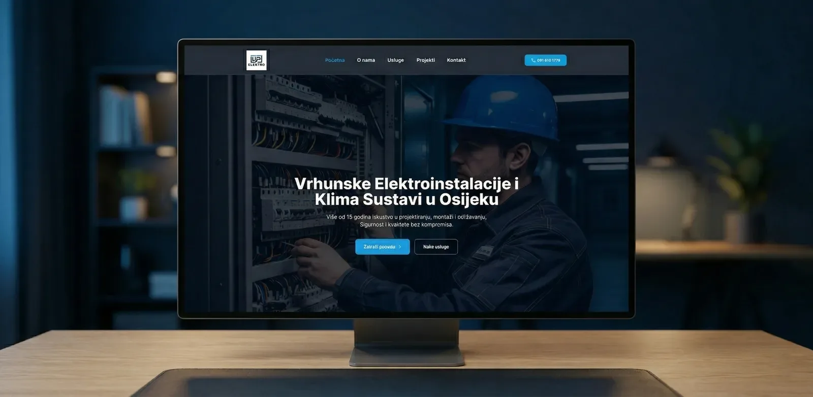 Dp Elektro – web design for an electrical services company
