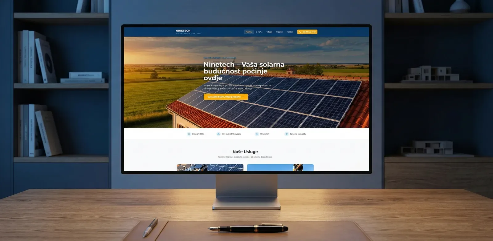 Ninetech – web design project