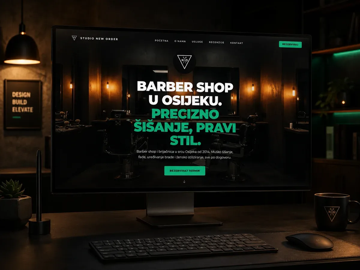 Studio New Order – landing page and development for a creative studio