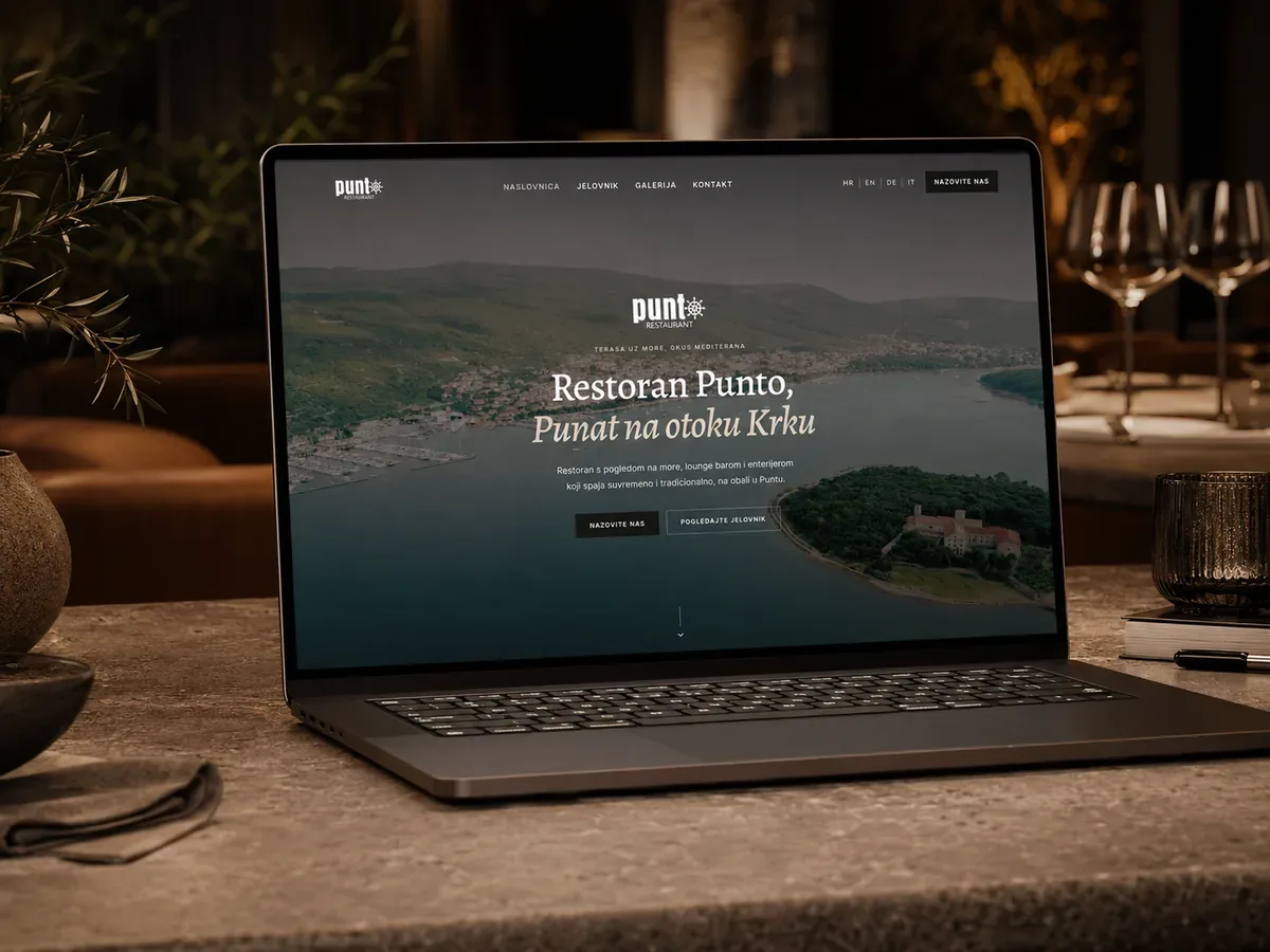 Restoran Punto – four-language web design and development for a seafront restaurant on the island of Krk