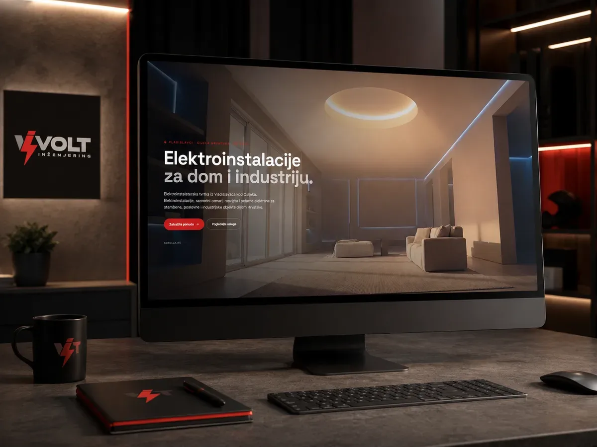 Volt Inženjering – animated web design and development for an electrical engineering company
